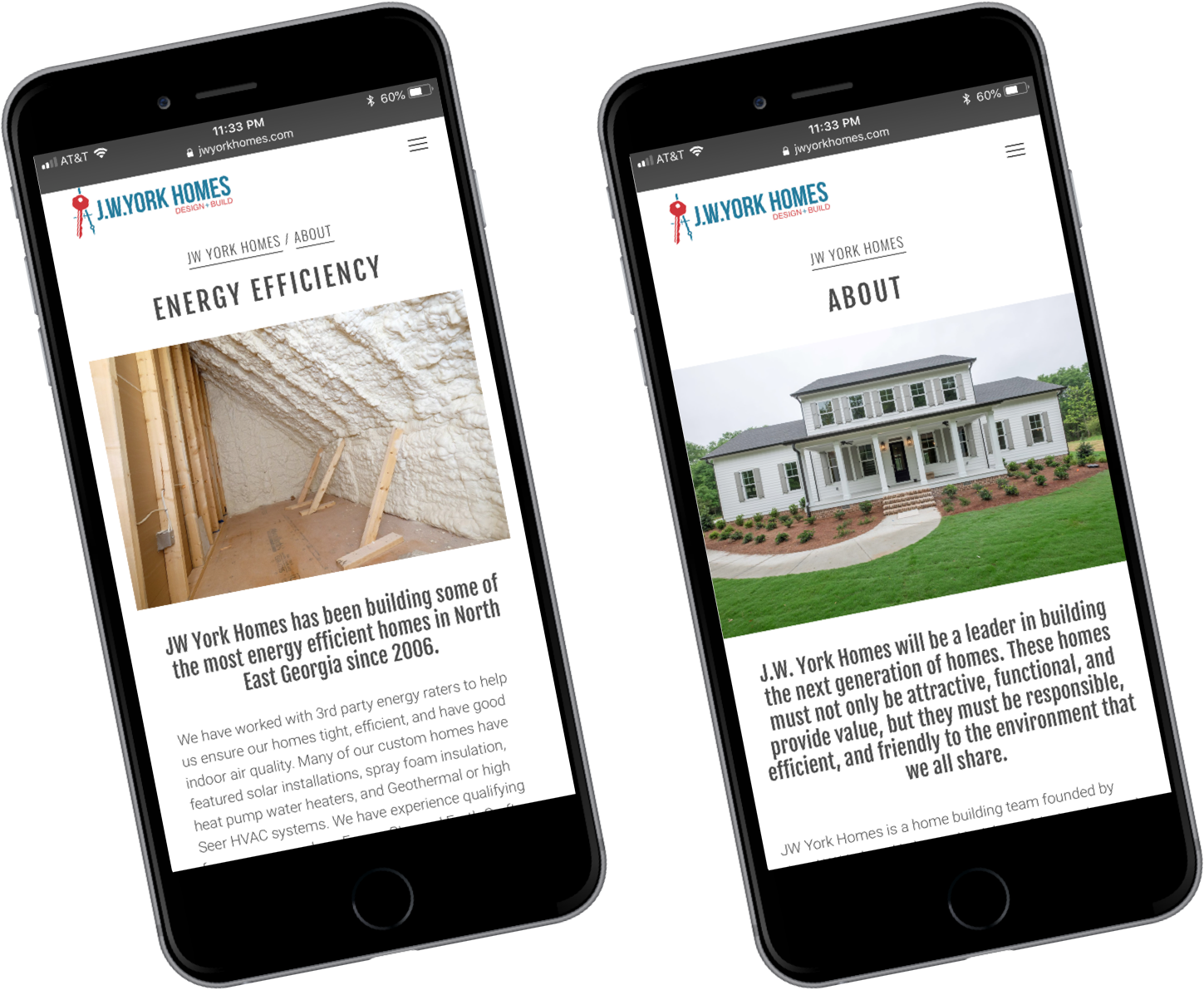JW York Subpages at mobile view