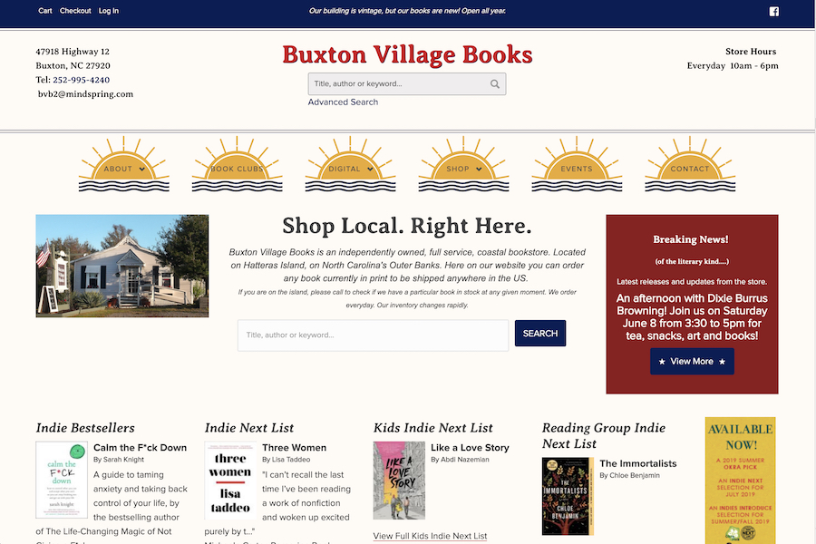 Buxton Village Books Homepage