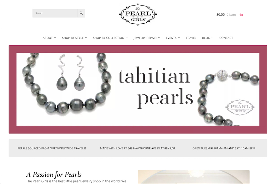 Homepage of The Pearl Girls