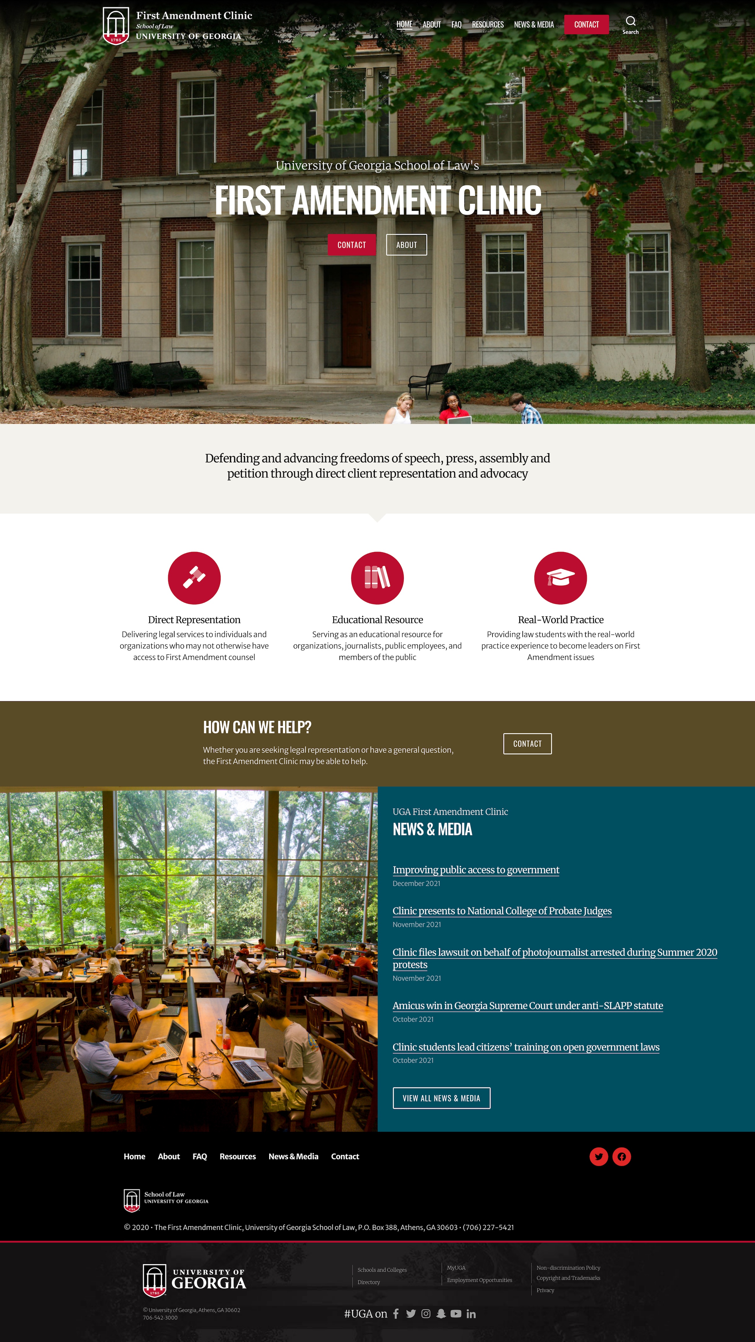 First Amendment Clinic homepage