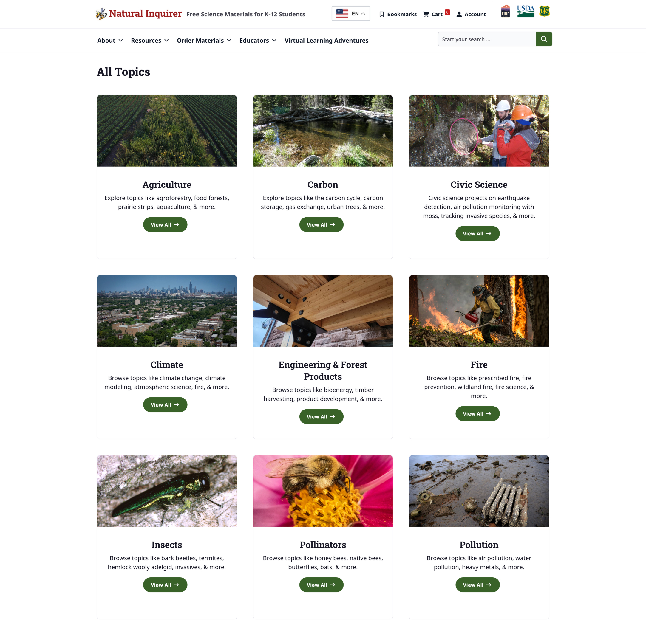 Natural Inquirer website design
