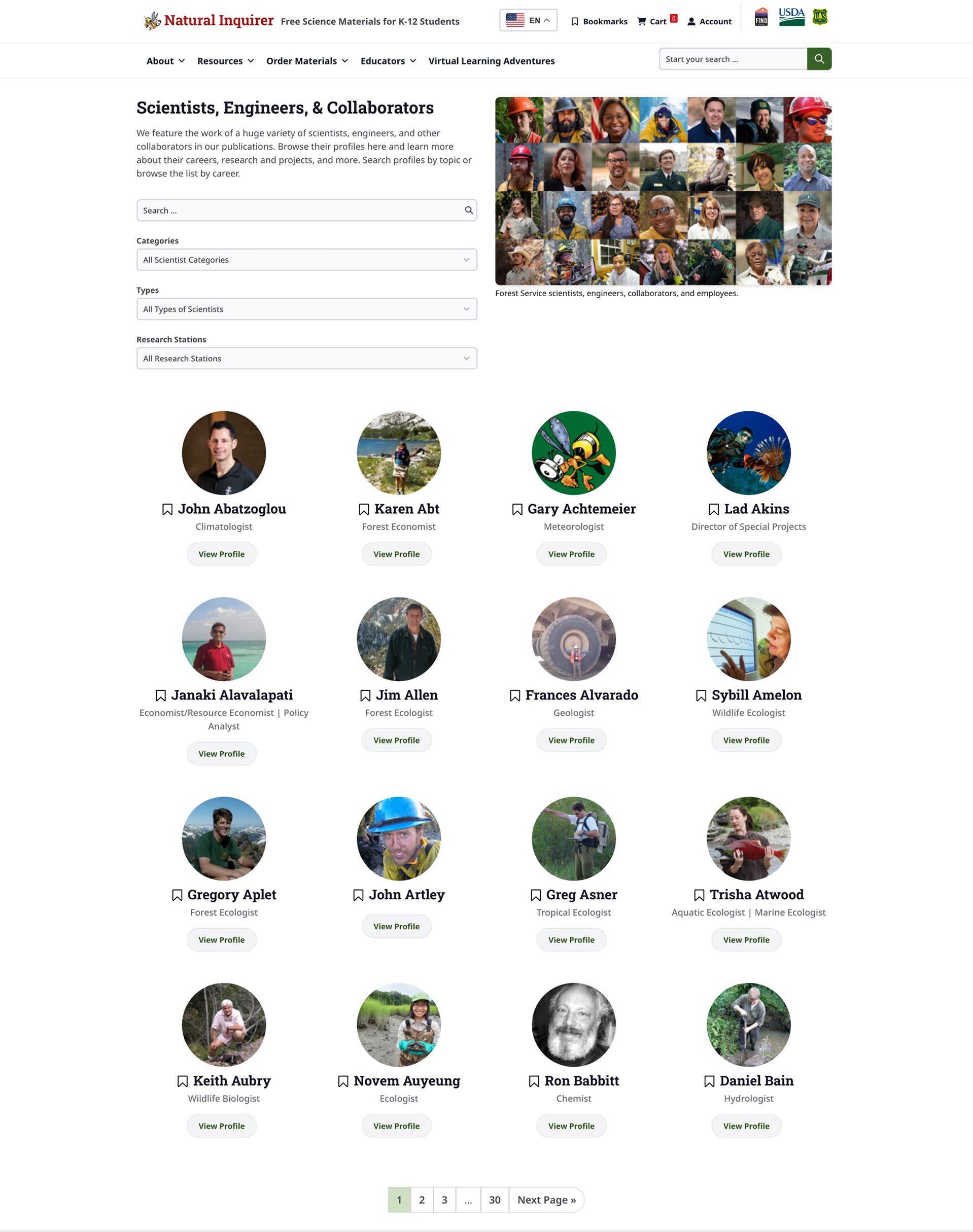 Natural Inquirer website design