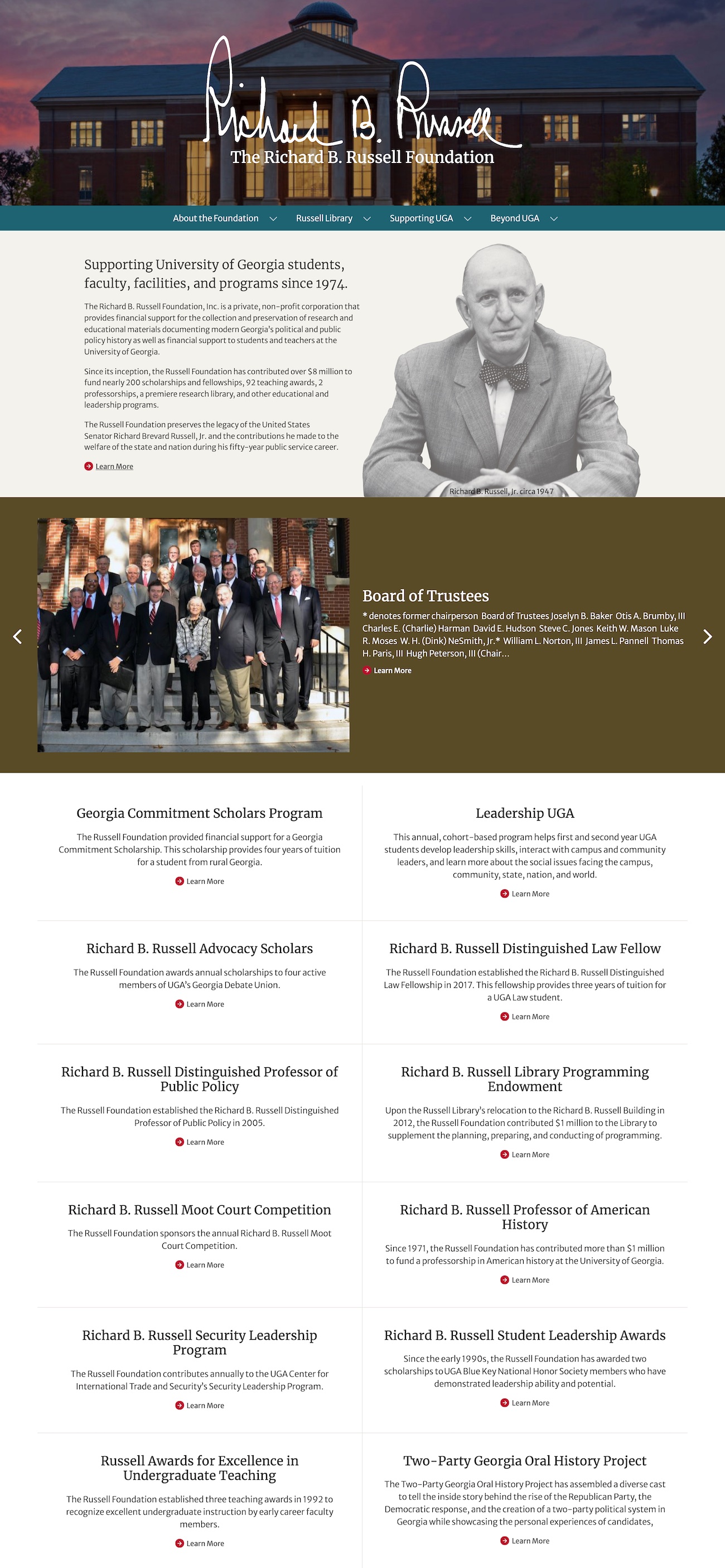 Richard B. Russell Foundation Homepage