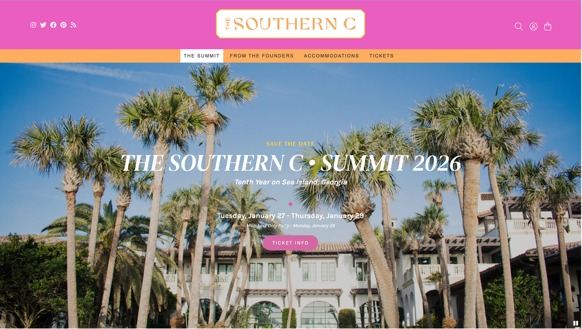 The Southern C website design
